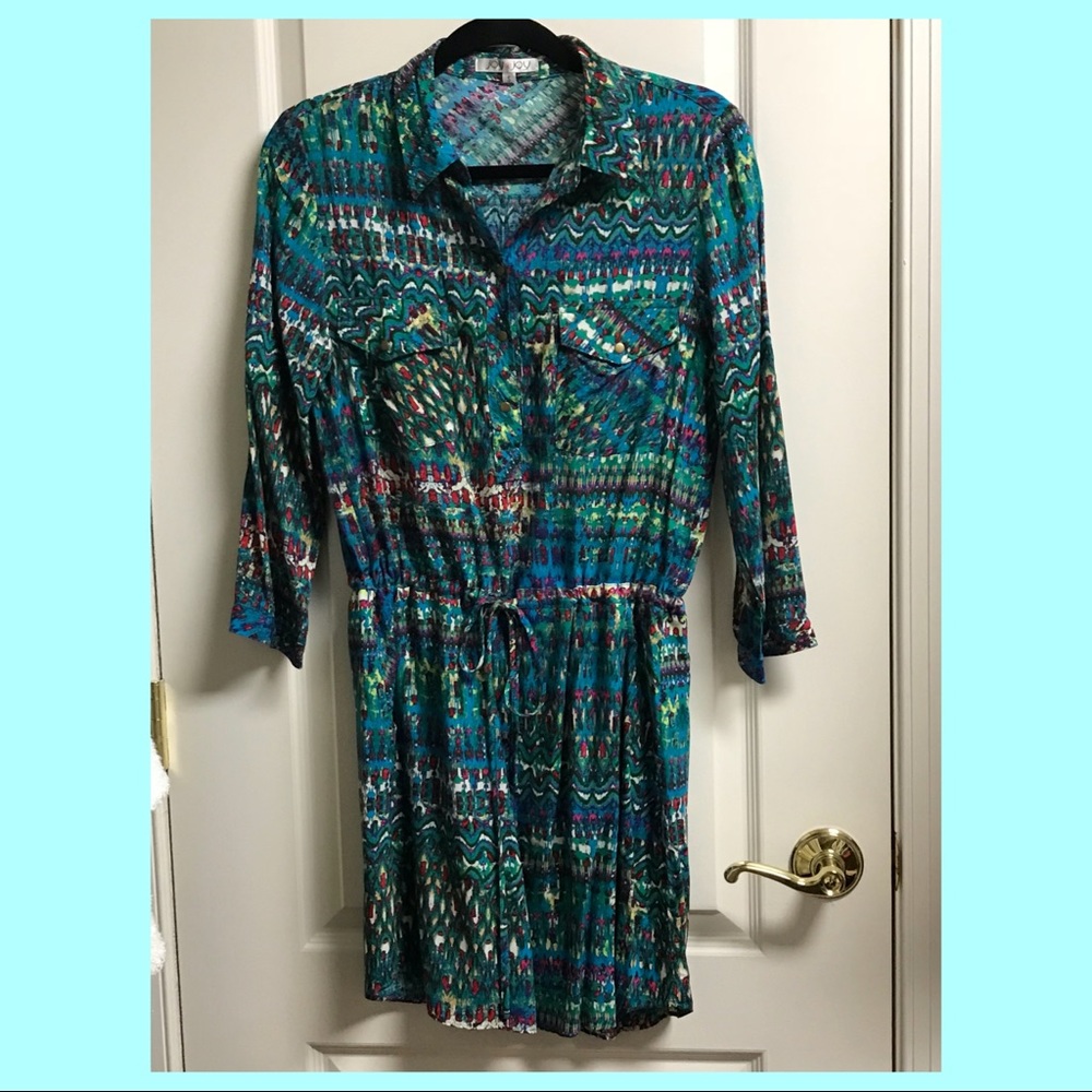 Joy Joy Shirt Dress, size Small
